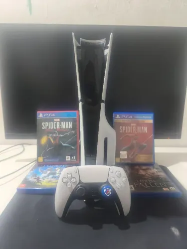 PS5 SLIM COM LEITOR DE DISCO+JOGOS