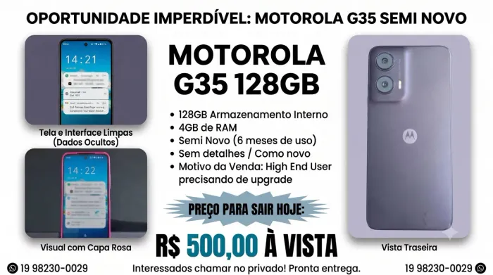 Motorola G35 Semi Novo