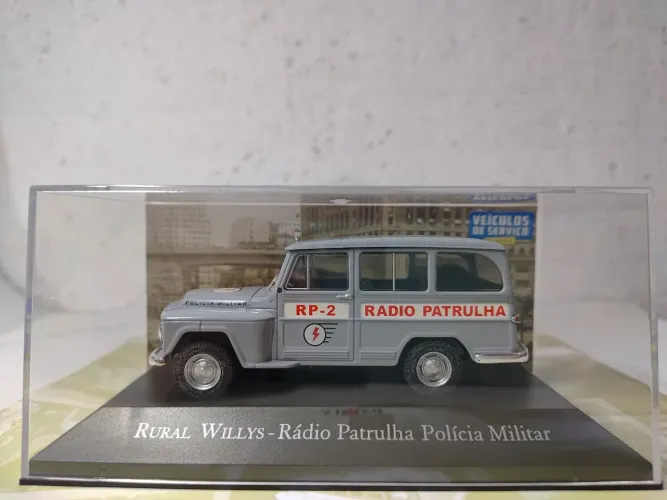 Miniatura Rural Willys Rádio Patrulha PM RP-2 1:43 Altaya