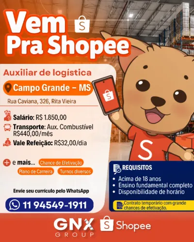 AUXILIAR DE LOGISTICA I CAMPO GRANDE/MS