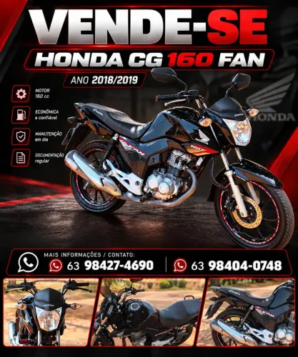 Vende-se Honda cg 160 fan