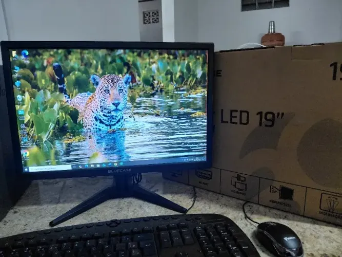 Monitor 19 Novo Saída Hdmi e Vga Completo na Caixa Porem tem uma Linha Finíssima