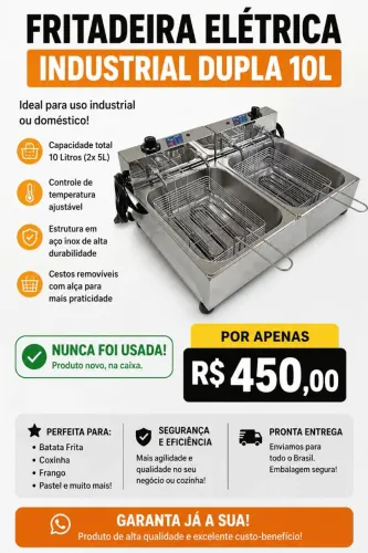 Fritadeira Elétrica 10litros