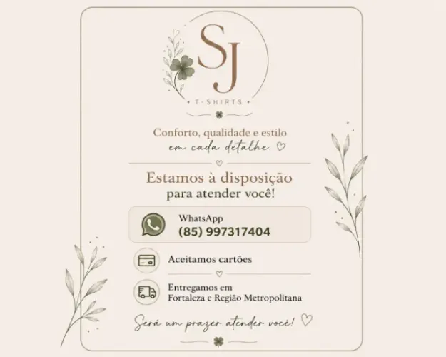 SJ T-shirts: Loja online de T-shirts e regatas 100% algodão