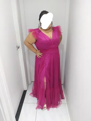 Vestido longo de festa Pink/Fúcsia