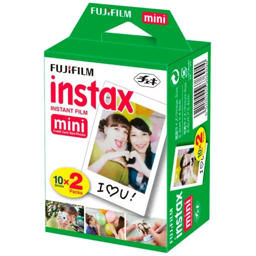 Filme Fujifilm Instax Mini Borda Branca 20 Fotos, 54 X 86 mm