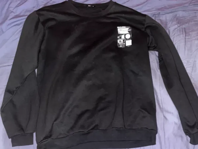 Moletom Preto Casual Streetwear - Tamanho GG