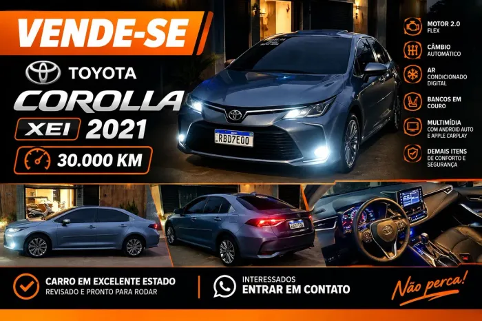 Toyota Corolla XEI 2.0 Flex 16V Aut. 2021