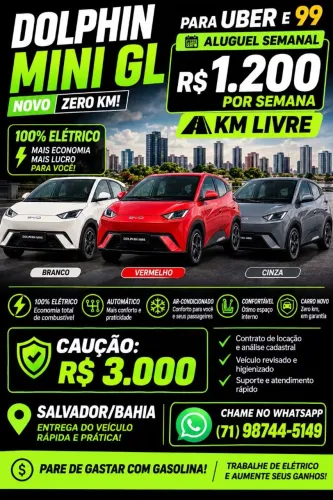 Alugo carros para aplicativo.