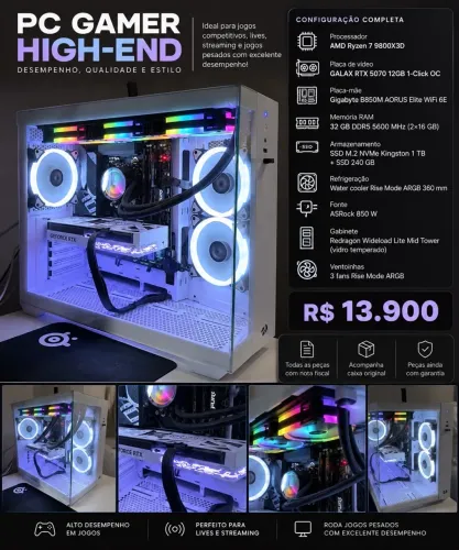 ? PC GAMER HIGH-END - RYZEN 7 9800X3D + RTX 5070 12GB ?
