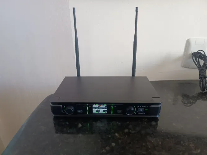 Microfone Duplo Sem fio Armer AX802M