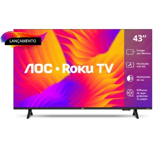 TV AOC 43 Full HD Roku TV WiFi Netflix YouTube - 43S5155/78G