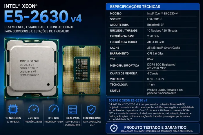 PROCESSADOR XEON E5 2630-V4