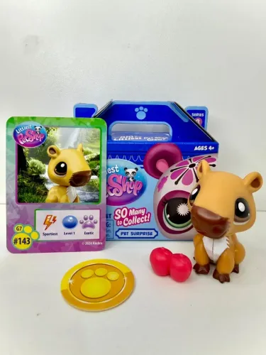 (Promoção) Littlest Pet Shop Capivara #143 G7 Série 3 Pet Surprise LPS Original