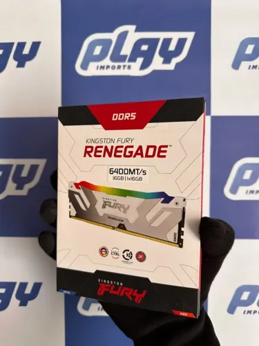 Memória Kingston Fury Renegade RGB 16GB DDR5 6400MHz CL32 Nova Com Garantia