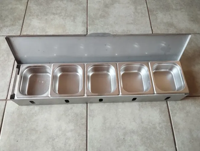 Condimentador 5 cubas inox 
