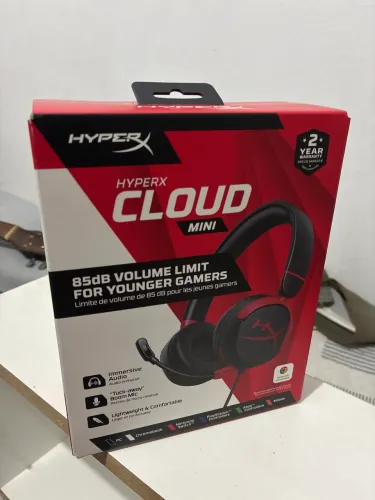 Fone de ouvido Headset Gamer Sem Fio Cloud Mini Bluetooth, Limitador de Volume - Preto