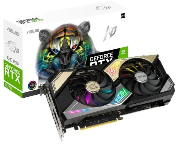 Placa de Vídeo RTX 3070 V2 Gaming ASUS, RGB, 8GB GDDR6  |  Brusque/SC