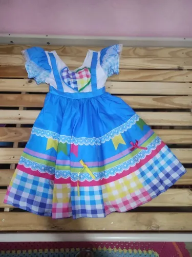 Vestido caipira - 8 anos