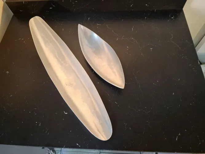 Conjunto de 2 peças decorativa alumínio fundido
