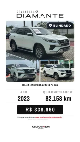 Toyota Hilux SW4 SRX 4X4 2.8 TDI 16V Dies. Aut. 2023