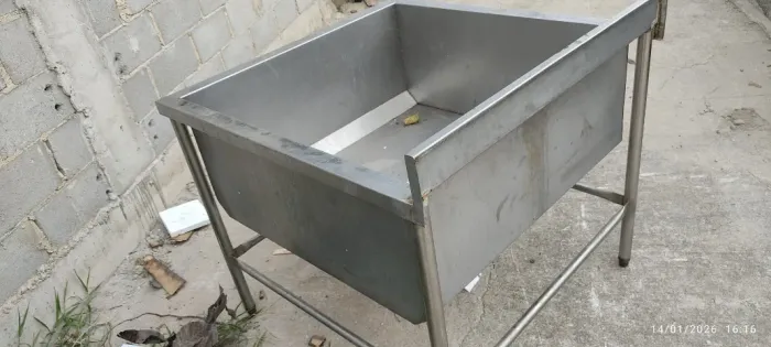 Tanque INOX industrial 1metro largura&comprimento"LEIA"