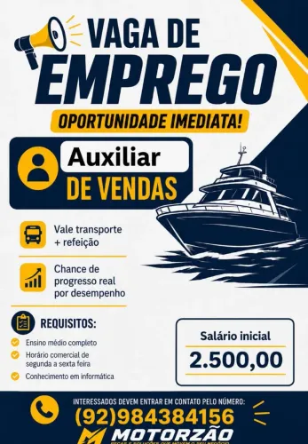 Auxiliar de vendas