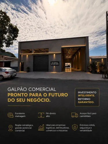 GALPÃO COMERCIAL PARA LOCAÇÃO