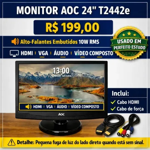 Monitor AOC 24" T2442e