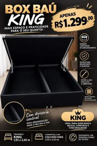 BOX BAU KING - R$1.299,00
