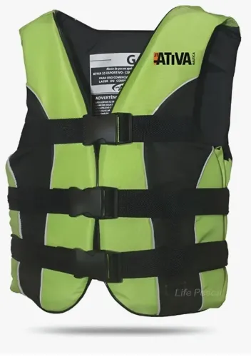 COLETE ATIVA CANOA 2.0 VERDE - ATÉ 70 KG | MAIS SEGURANÇA E CONFORTO NAS ATIVIDADES AQUÁTI