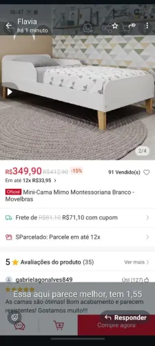 Cama juvenil 1,50x0,75 cm,branca