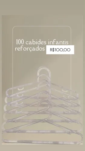 100 cabides de acrílico reforçados 