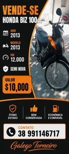 Vendo Biz 100 semi nova