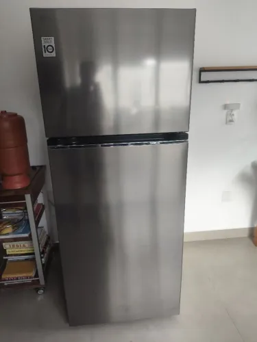 GELADEIRA LG FROST FREE INVERTER 395L DUPLEX INOX LOOK - ESTADO DE NOVA!