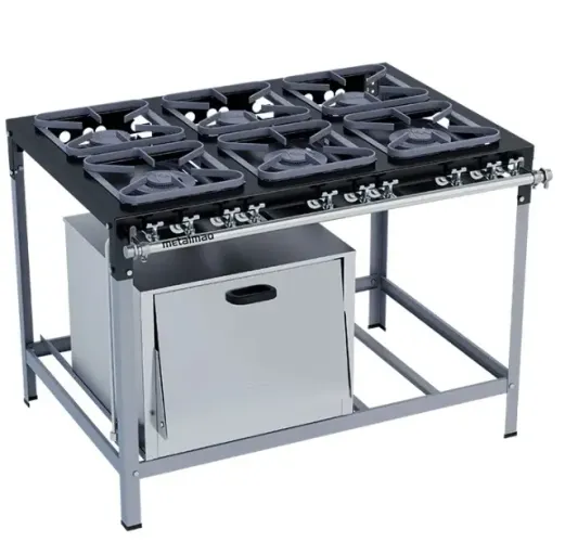 Fogão industrial 6 bocas com forno Metalmaq NOVO NA CAIXA 