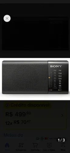 RADIO PORTATIL A PILHA SONY ICF36