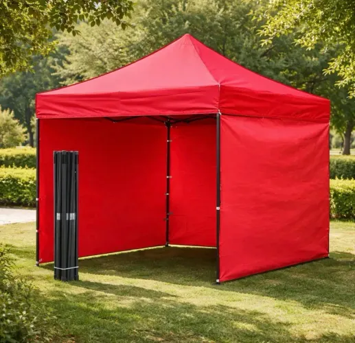 Tenda Gazebo Sanfonado 3 X 3 Reforçado Com Laterais Fechada Cor Vermelho