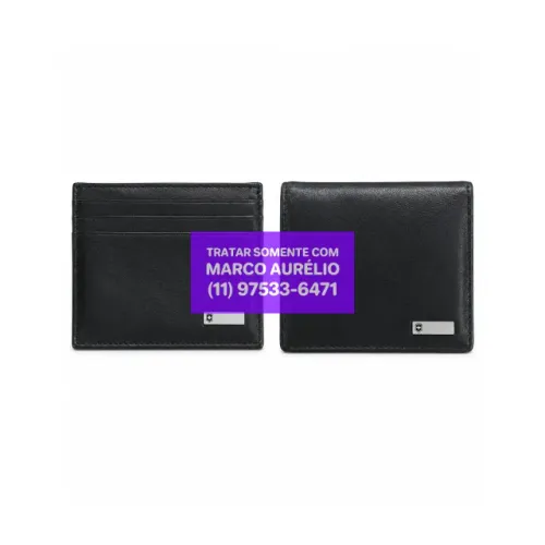 Carteira Victor Inox Masculina Original Couro Preto - R$ 250 Unidade