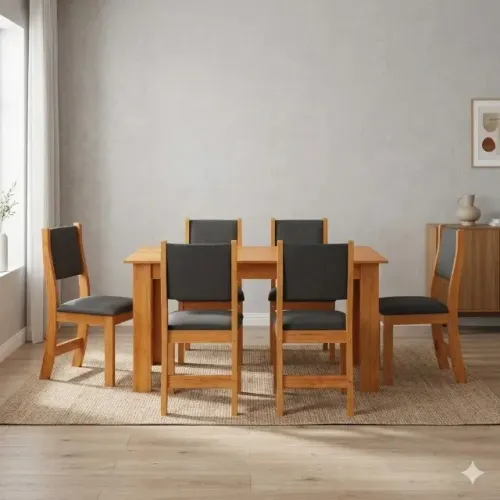 Mesa de Jantar Violeta com Cadeiras Sol Grafite (Pagamento no ato da entrega)