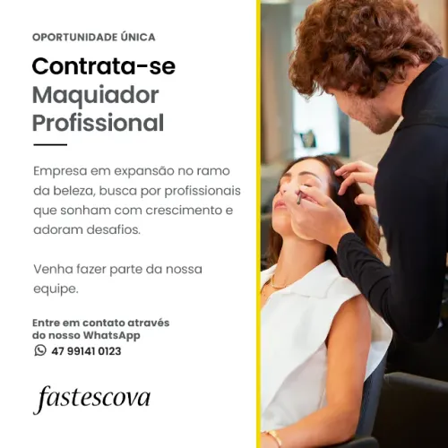 Vaga para maquiadora + recepcionista