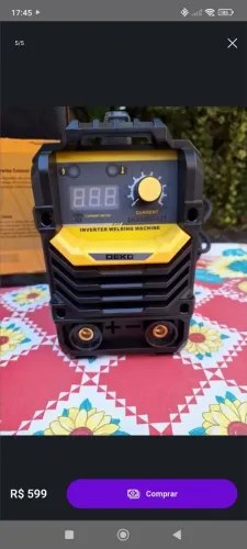 Máquina de solda inversora Deko, 110v, Mma, 200a, Arc, Display Lcd