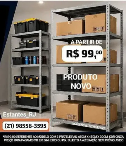 Estantes de Aço a partir de R$99
