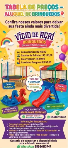 Aluguel de brinquedos para festa infantil