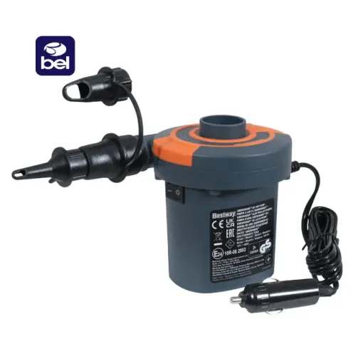 Bomba Elétrica 12v Para Inflaveis com Entrada Para  Acendedor de Carro Bel 