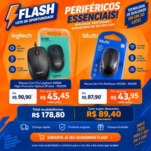Lote de Oportunidade da Flash - Periféricos Essenciais
