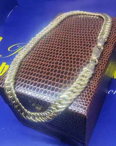 Pulseira Masculina Cartier Elos Duplo Ouro 18 Kilates Peso 7.30 Gramas Fecho Canhão Oca   