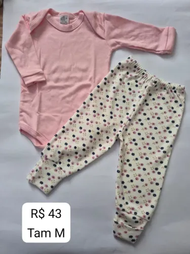 Kit Body + Mijão com pé Reversível 100% algodão premium