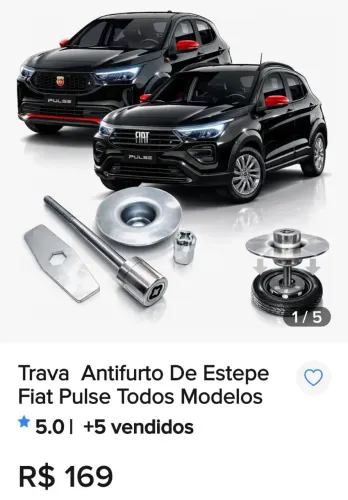 Trava Antifurto do Estepe Fiat Pulse Todos os modelos. 