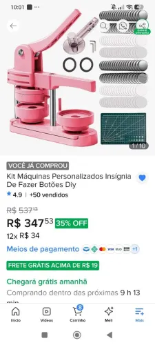 Máquina de Botons 58mm
